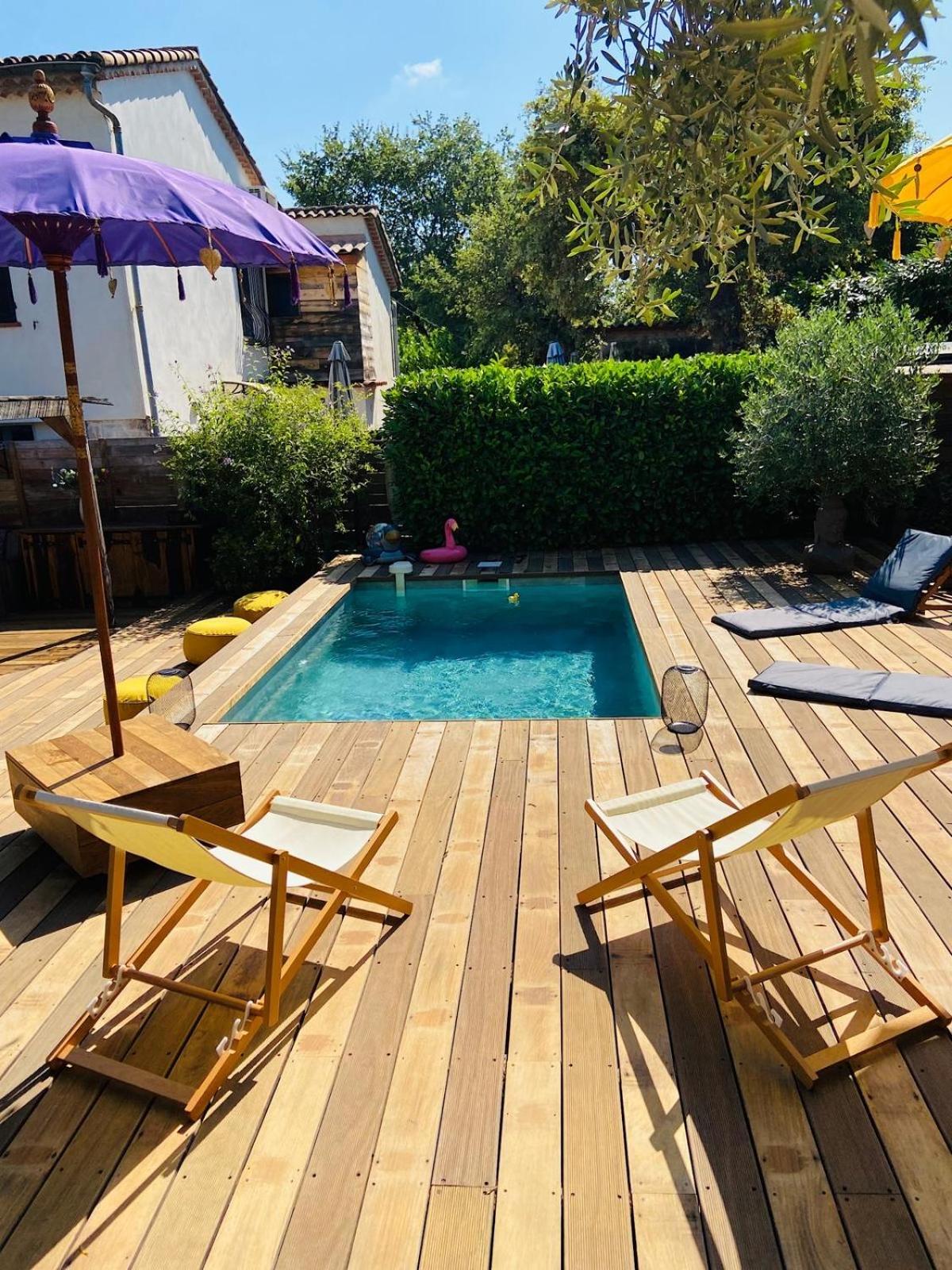 Villa Exotica Et Belle Cabane En Bois Ideal Famille Roquefort-les-Pins Exteriör bild