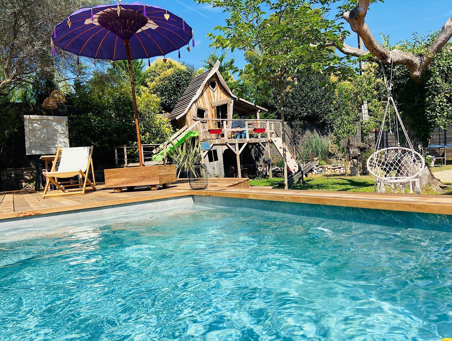 Villa Exotica Et Belle Cabane En Bois Ideal Famille Roquefort-les-Pins Exteriör bild